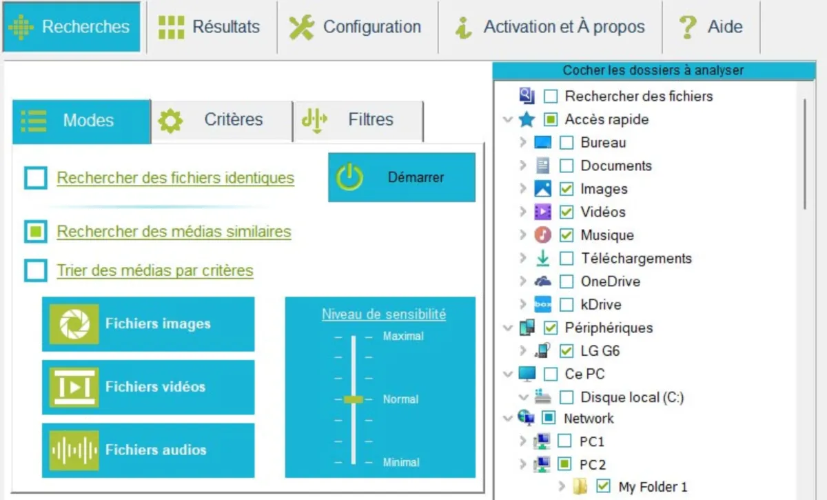 Interface Duplicate Media Finder: image, ergonomie, alternatives Interface Duplicate Media Finder: image, ergonomie, alternatives