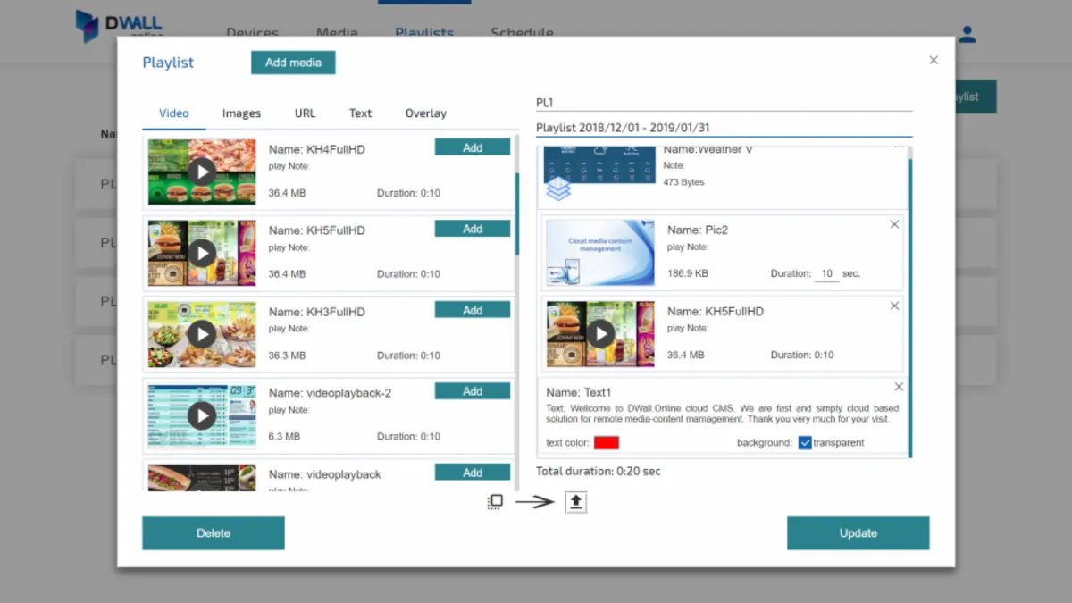 Interface DWALL.online: fonctionnalités, prix, alternatives
