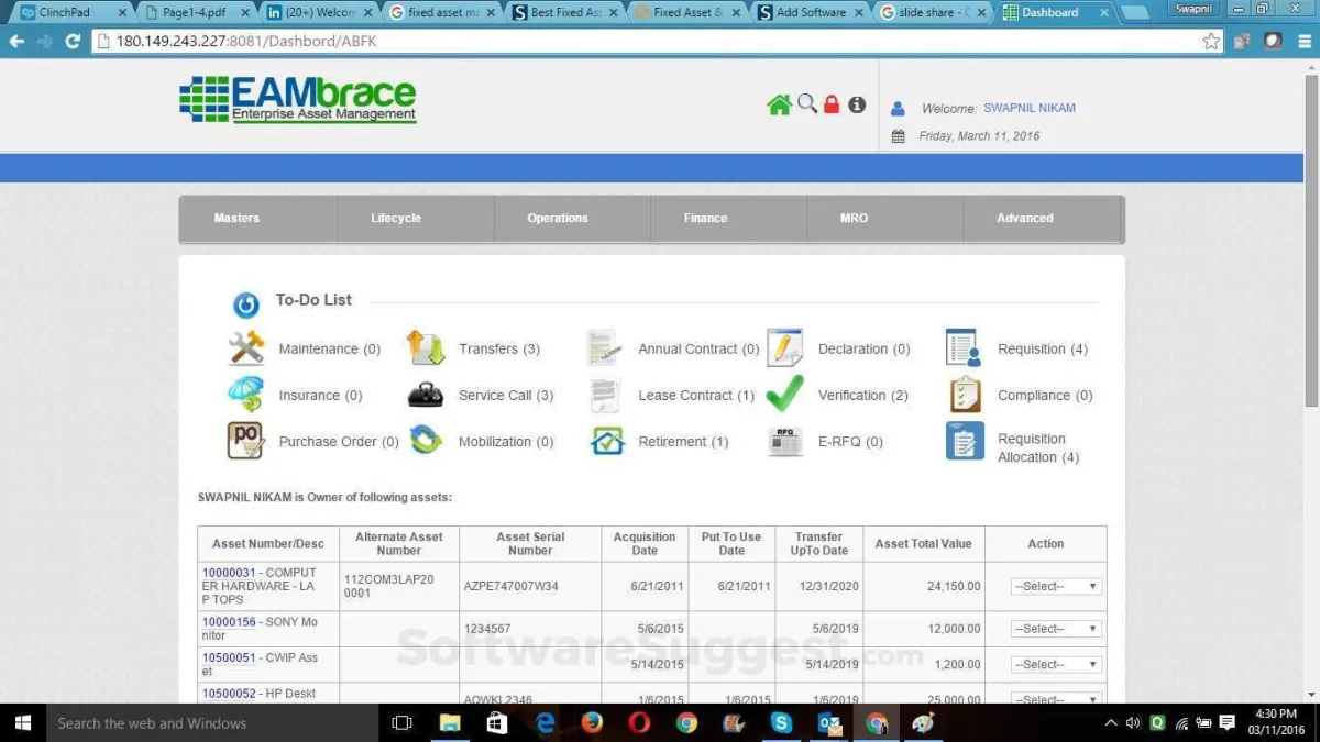 EAMbrace: avis sur le logiciel de gestion des immobilisations: fonctionnalités, avantages, inconvénients et tarifs EAMbrace: avis sur le logiciel de gestion des immobilisations: fonctionnalités, avantages, inconvénients et tarifs