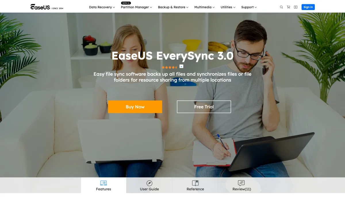 Interface EaseUS EverySync : fonctionnalités, prix, alternatives Interface EaseUS EverySync : fonctionnalités, prix, alternatives