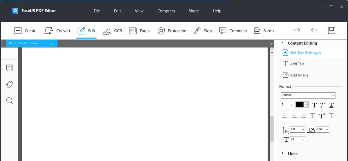 Interface EaseUS PDF Editor: fonctionnalités, prix, alternatives Interface EaseUS PDF Editor: fonctionnalités, prix, alternatives