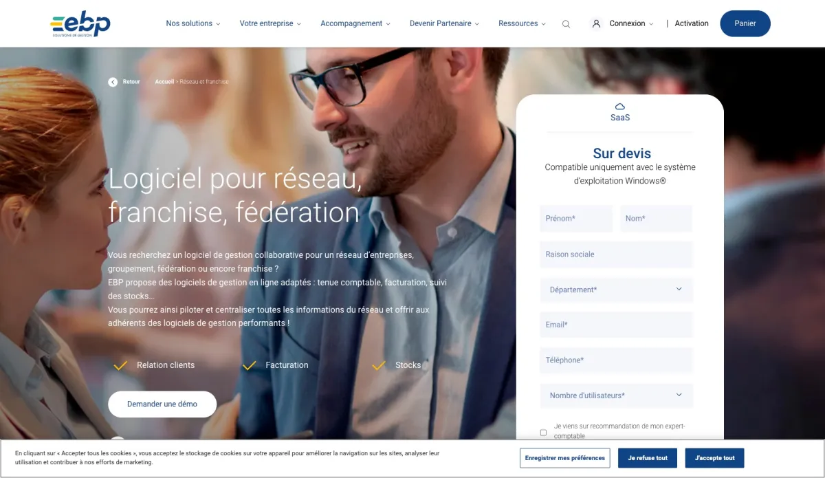 Notre avis sur EBP Réseau Franchise : un logiciel pour la gestion de franchise à découvrir