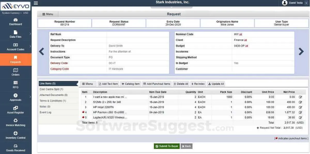 Notre avis sur eBuyerAssist : un logiciel supply chain (SCM: gestion de la chaine logistique) à découvrir