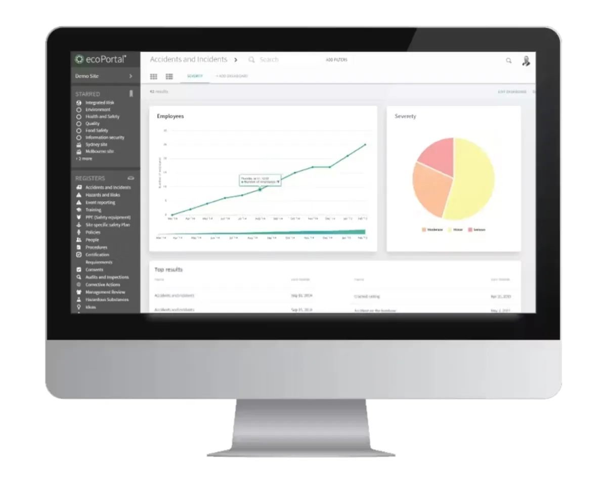 Interface ecoPortal: image, ergonomie, alternatives