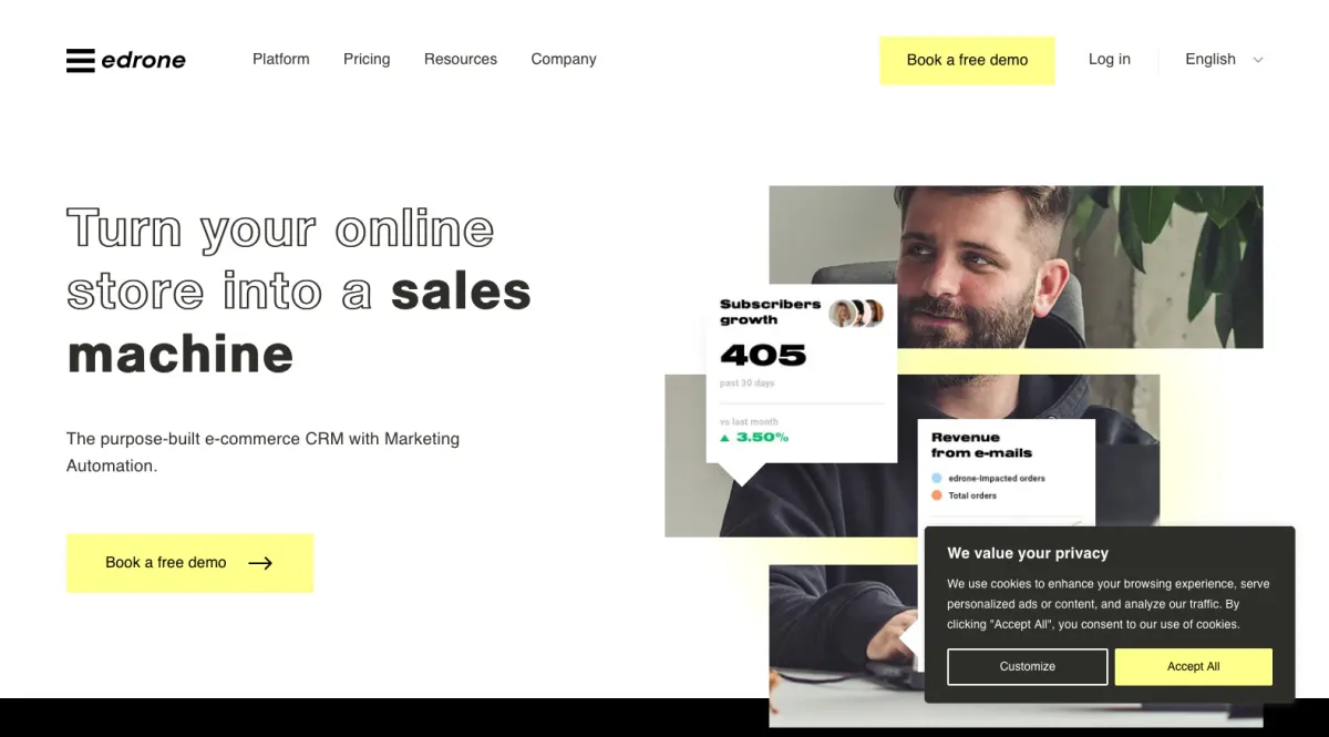 Interface edrone : fonctionnalités, prix, alternatives