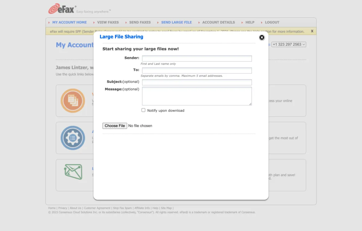 Interface eFax Corporate: image, ergonomie, alternatives Interface eFax Corporate: image, ergonomie, alternatives