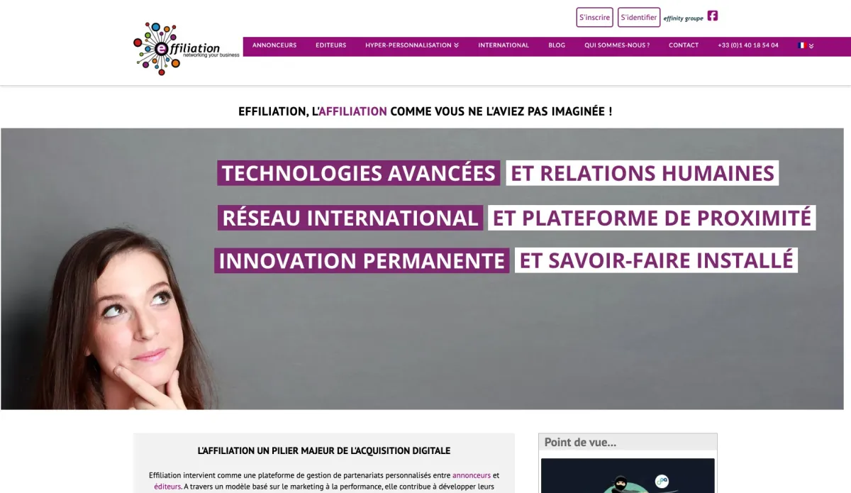 Interface Effiliation : fonctionnalités, prix, alternatives