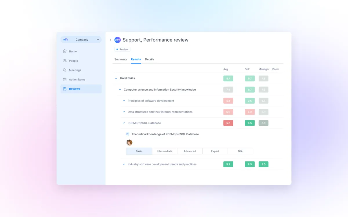 Interface Effy: fonctionnalités, prix, alternatives