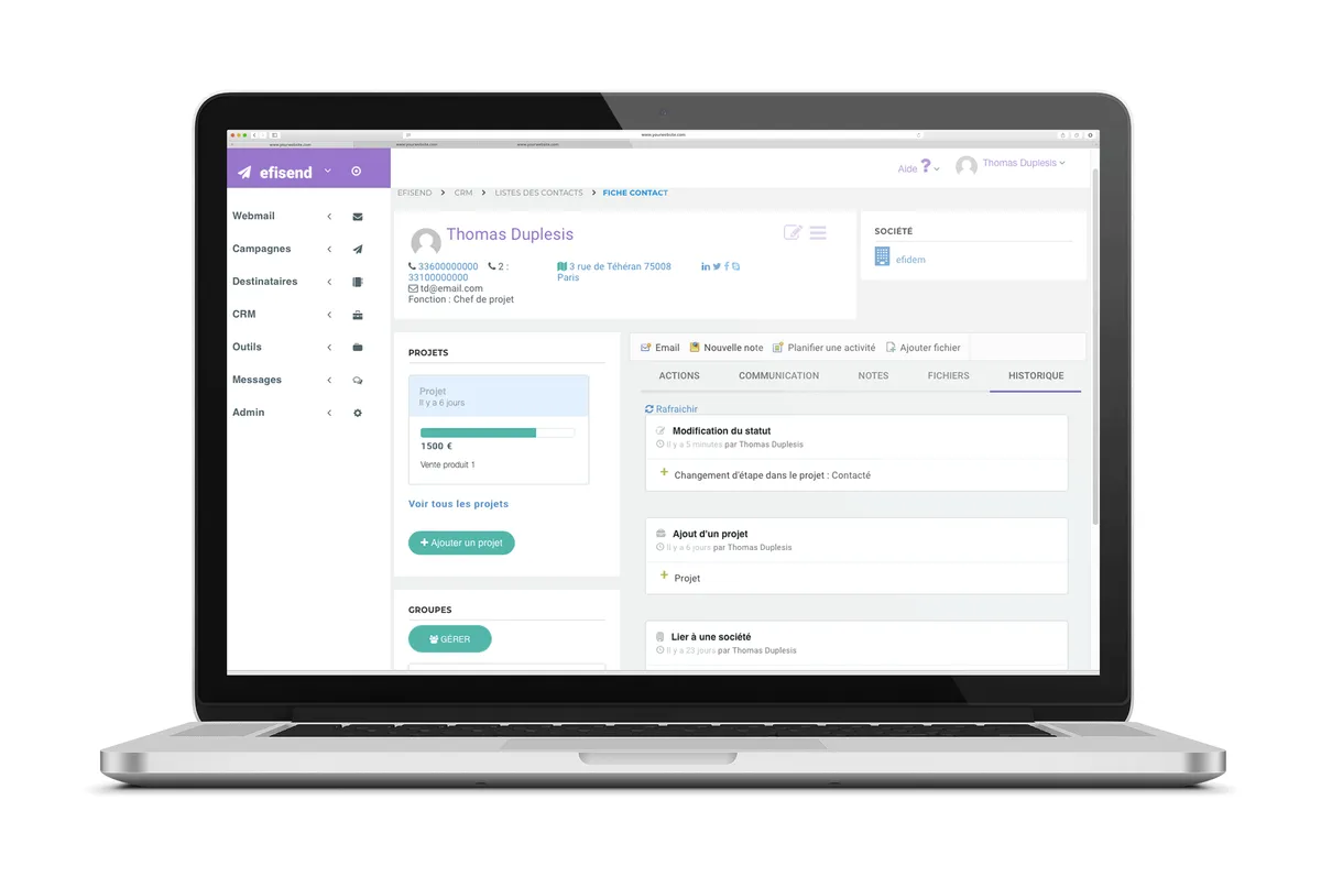 Notre avis sur efisend : un logiciel d'emailing et newsletters (marketing par email) à découvrir
