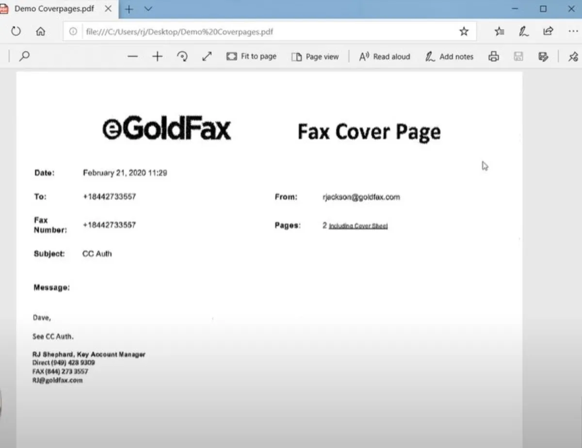 Interface eGoldFax: fonctionnalités, prix, alternatives