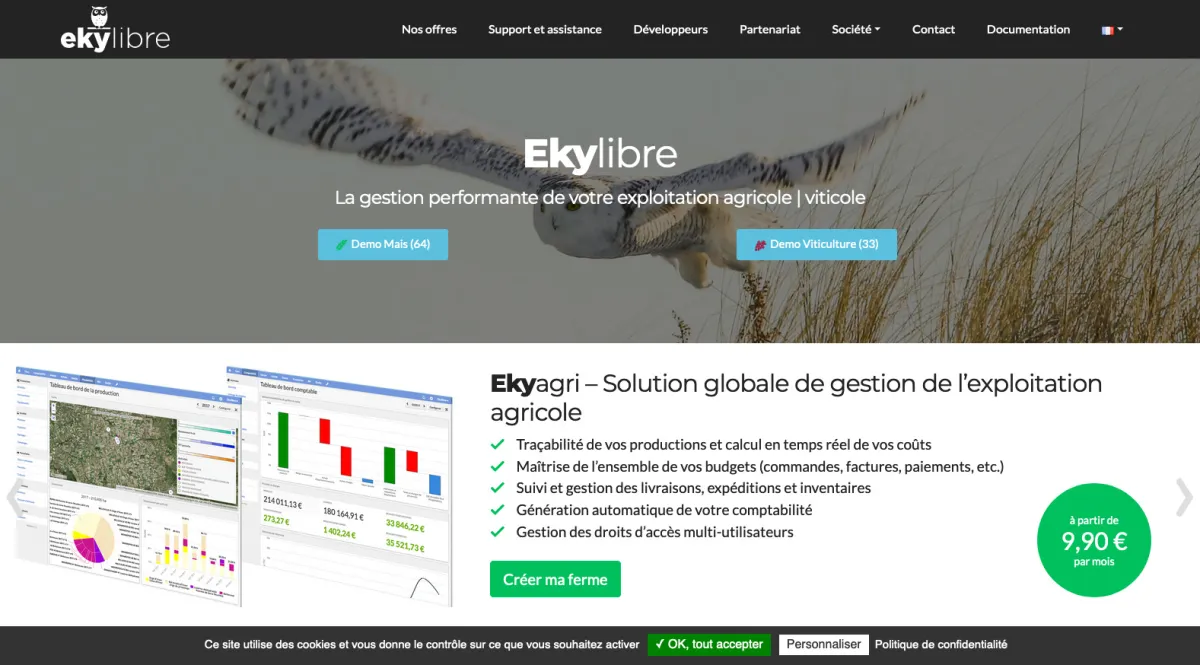 Interface Ekylibre : image, ergonomie, alternatives