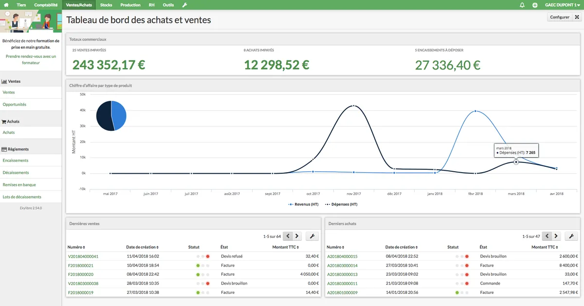 Ekylibre: avis sur le logiciel pour l'agriculture: fonctionnalités, avantages, inconvénients et tarifs