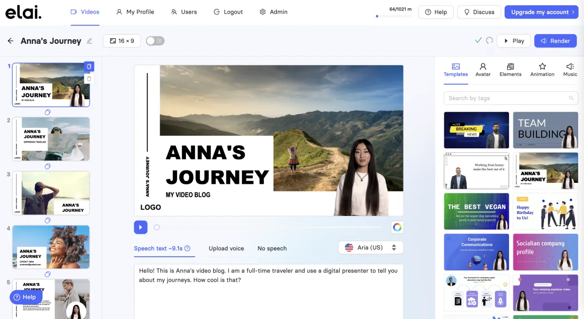 Elai.io: avis sur le logiciel de montage vidéo: fonctionnalités, avantages, inconvénients et tarifs