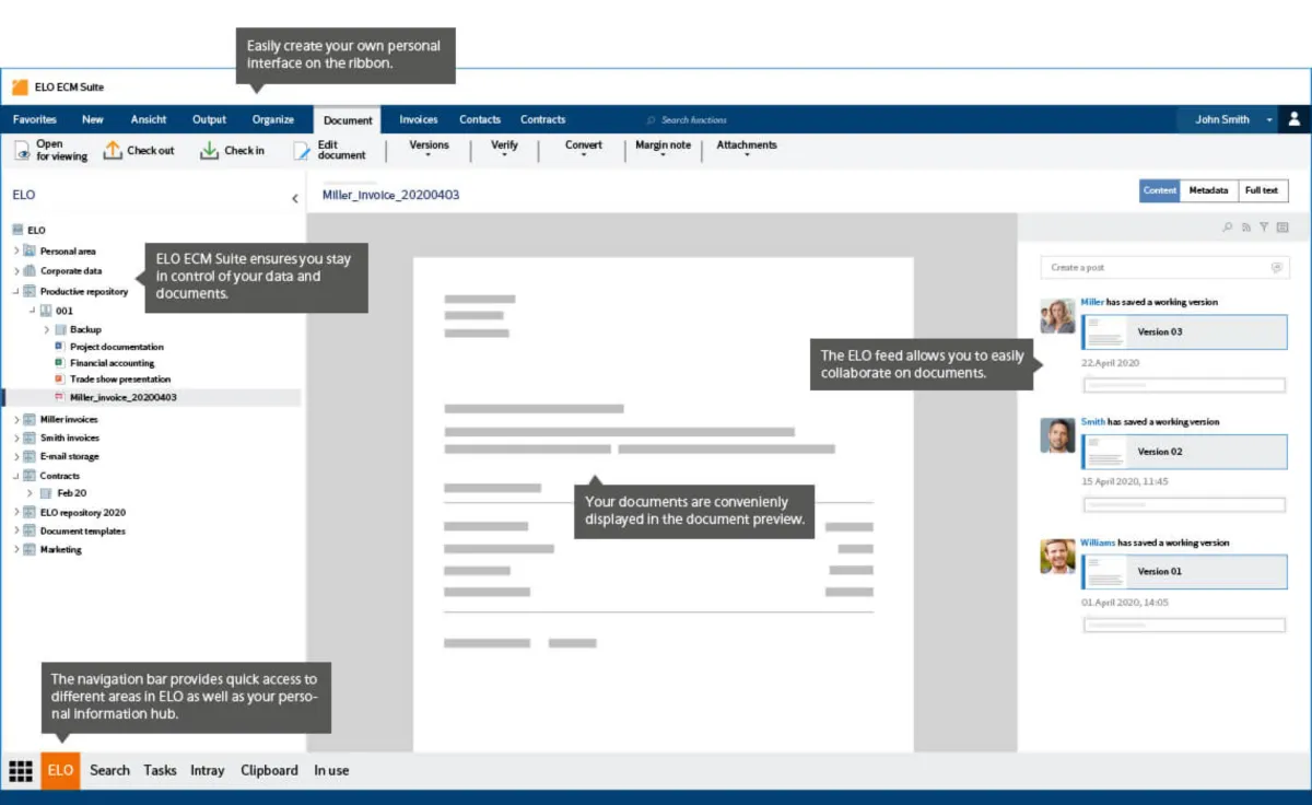 ELO ECM Suite: avis sur le logiciel GED (gestion électronique des documents): fonctionnalités, avantages, inconvénients et tarifs