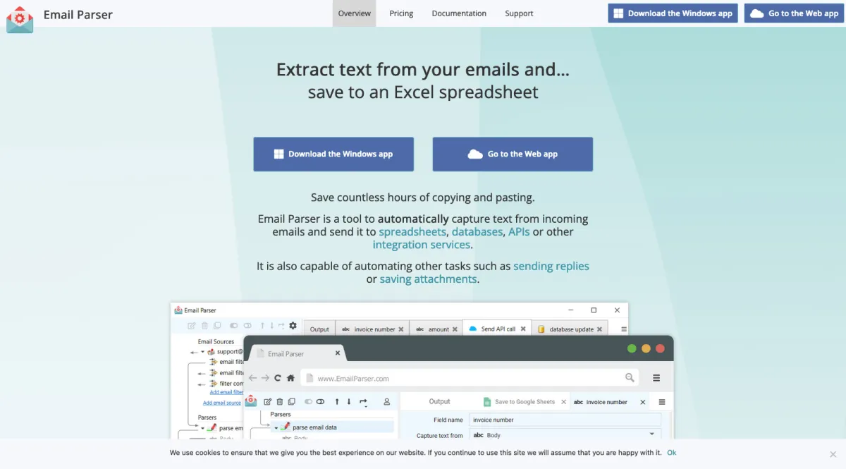 Interface Email Parser : fonctionnalités, prix, alternatives