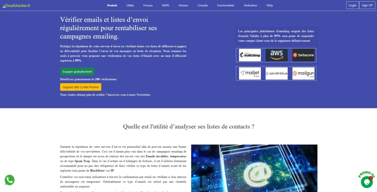 Notre avis sur Emailchecker.fr : un logiciel de vérification d'adresses email à découvrir