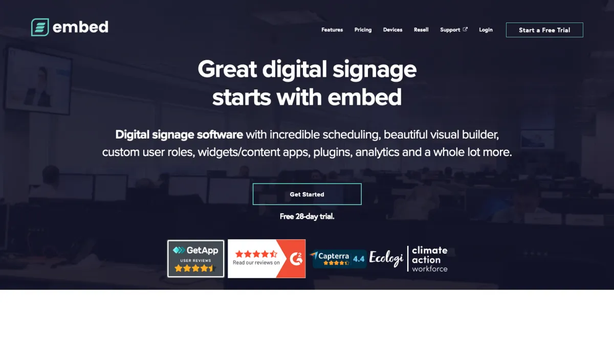 Interface embed signage : fonctionnalités, prix, alternatives