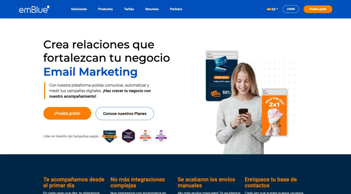 Interface emBlue : fonctionnalités, prix, alternatives
