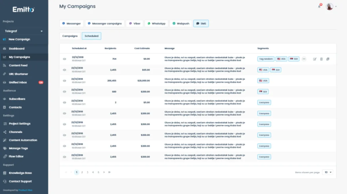 Interface Emitto: fonctionnalités, prix, alternatives