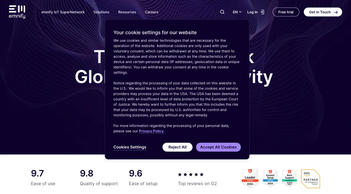 Interface EMnify : fonctionnalités, prix, alternatives Interface EMnify : fonctionnalités, prix, alternatives