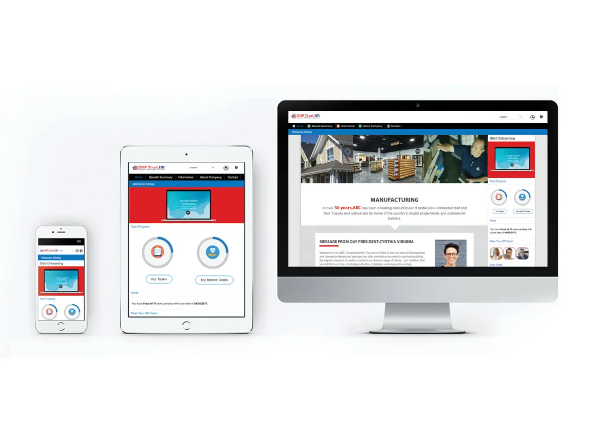 Interface EMP Trust HR: fonctionnalités, prix, alternatives