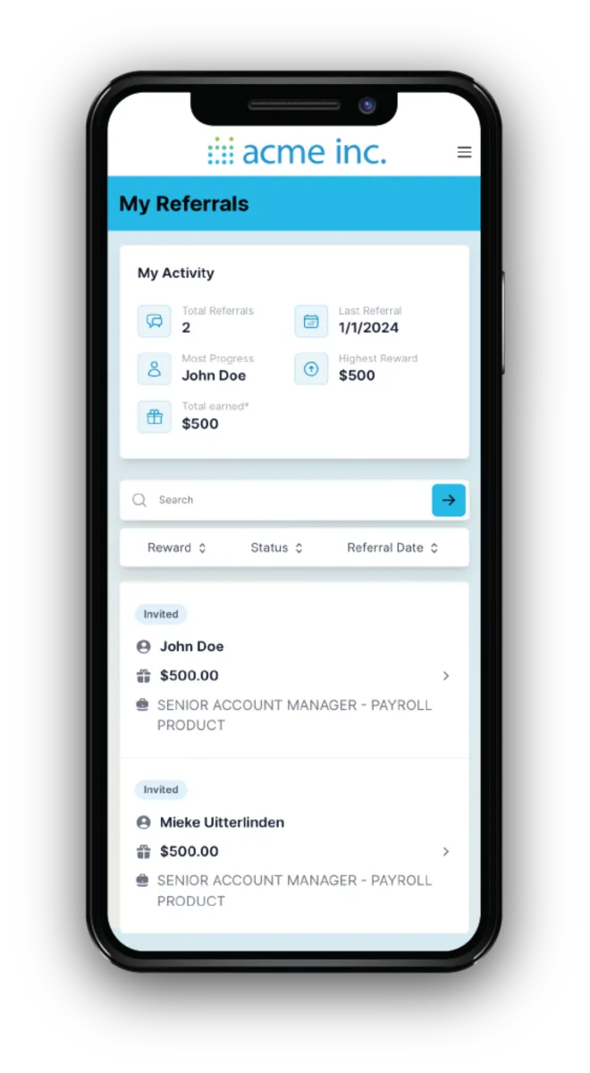 Interface EmployeeReferrals: fonctionnalités, prix, alternatives