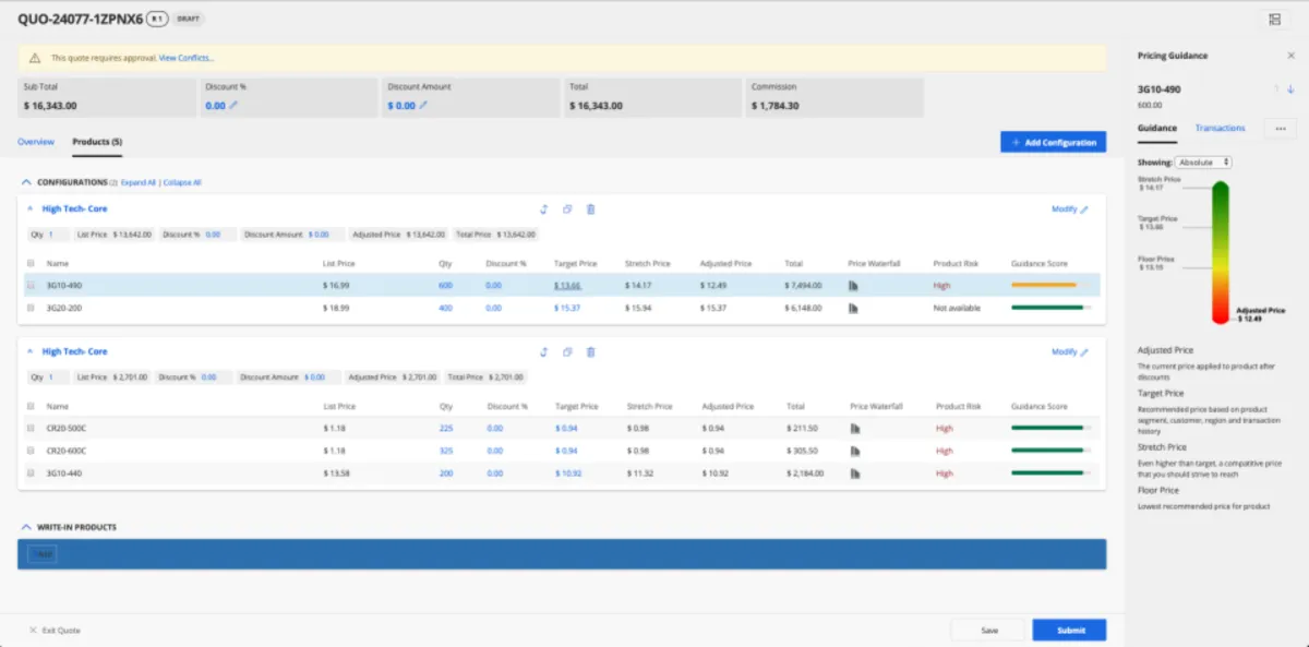Interface Endeavor CPQ: fonctionnalités, prix, alternatives