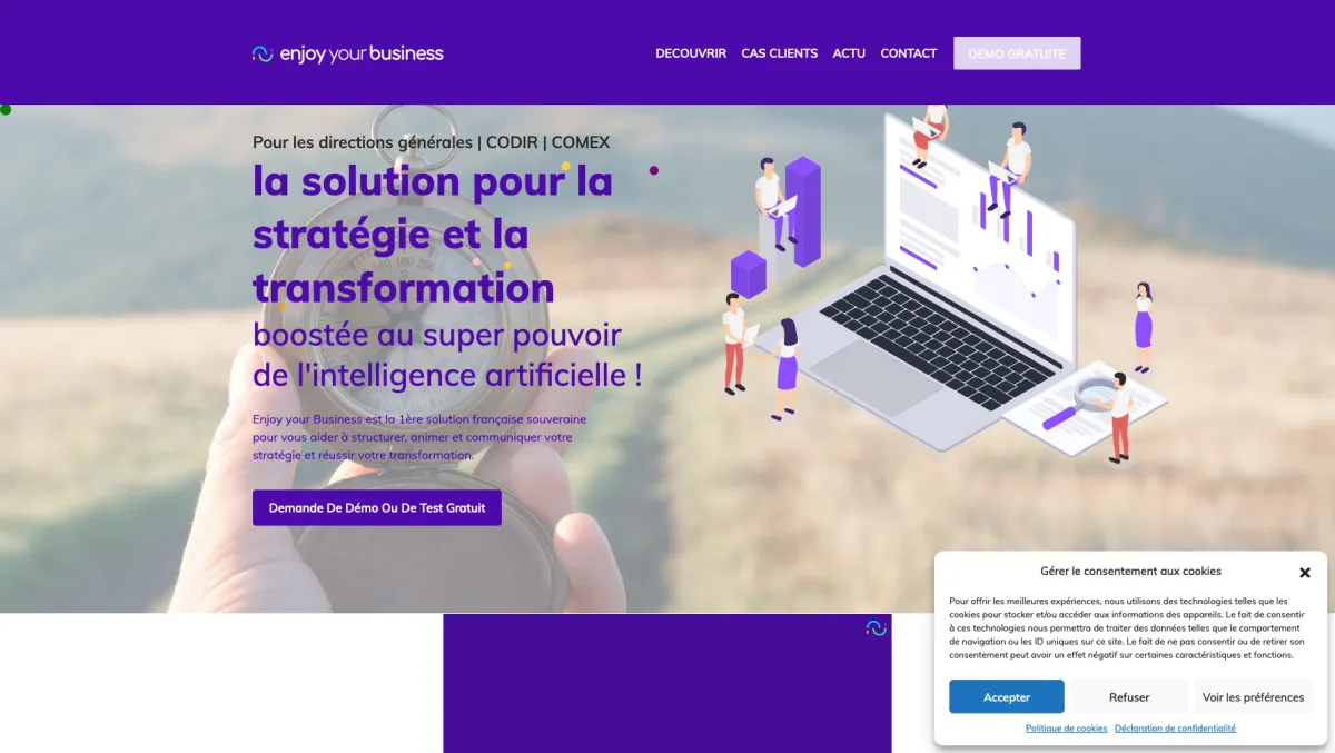 Interface Enjoy Your Business : fonctionnalités, prix, alternatives