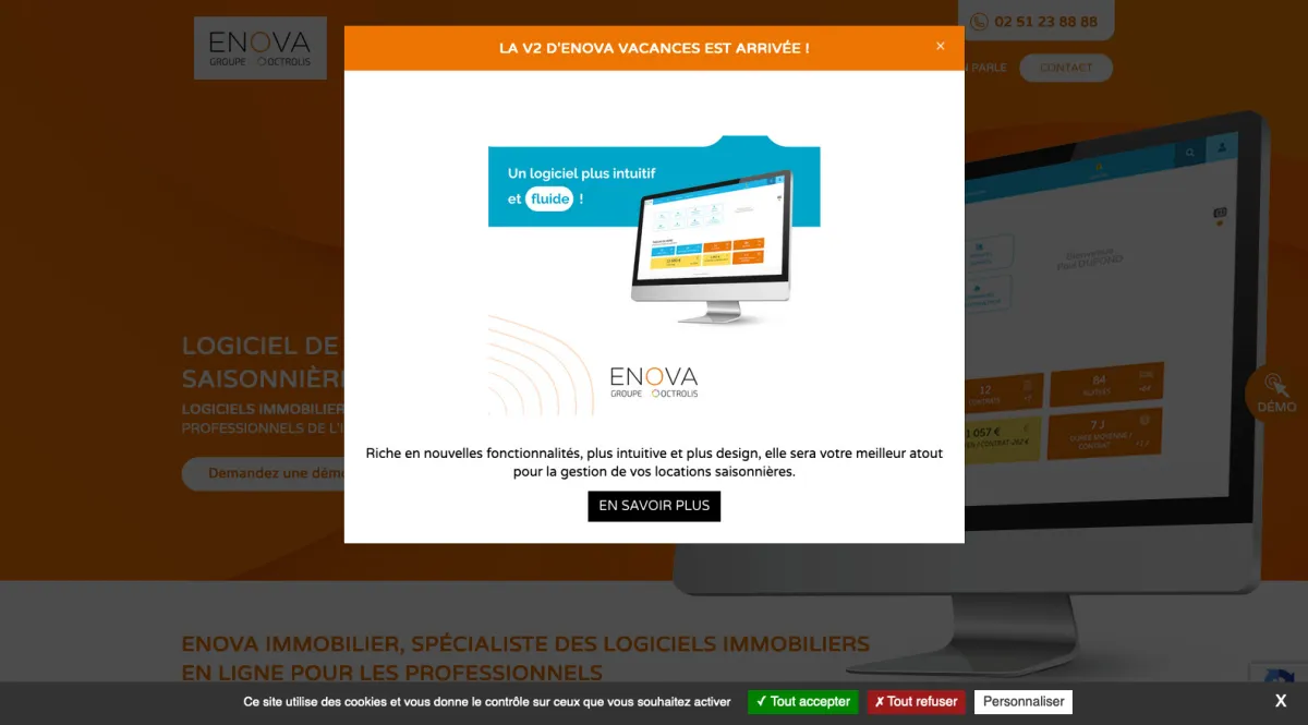 Notre avis sur Enova Immobilier - Enova Vacances : un logiciel de marketing à découvrir