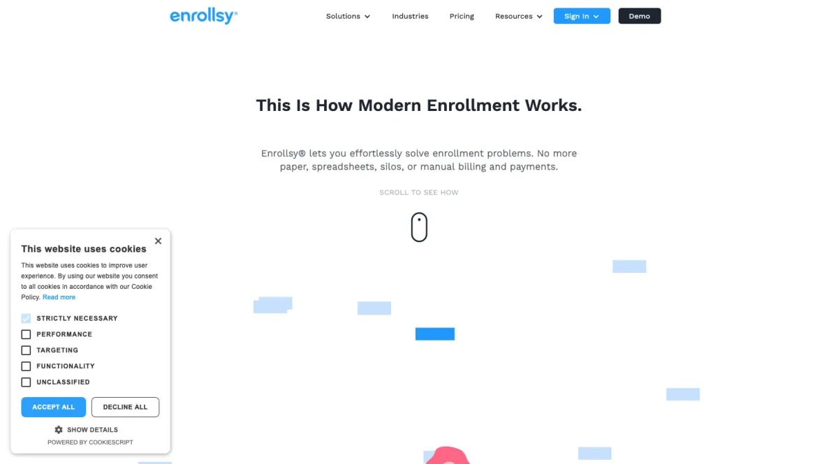 Interface Enrollsy : fonctionnalités, prix, alternatives