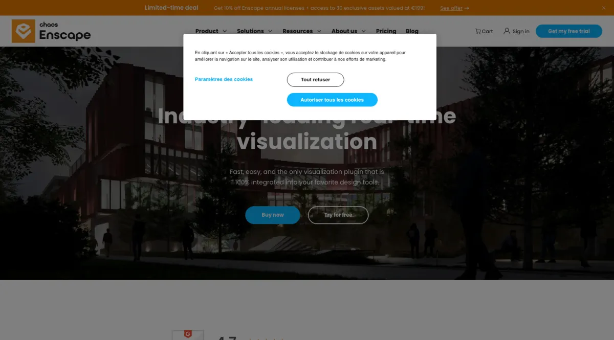Interface Enscape : fonctionnalités, prix, alternatives Interface Enscape : fonctionnalités, prix, alternatives