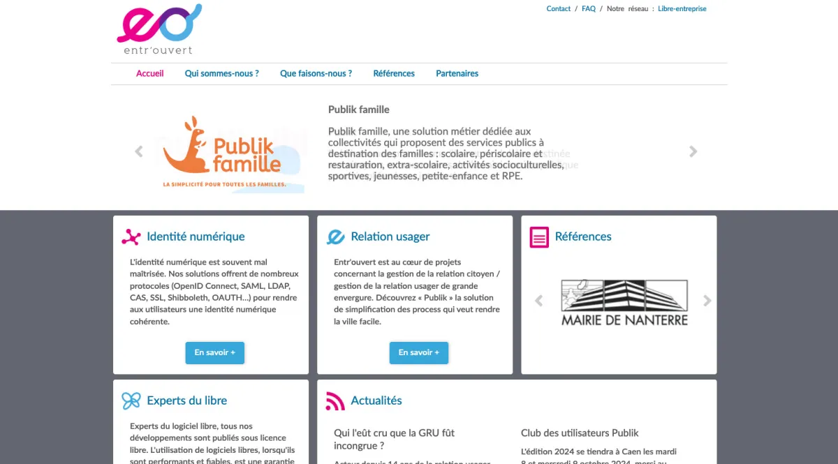 Interface Entr'Ouvert : fonctionnalités, prix, alternatives