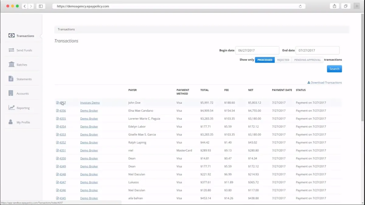 Interface ePayPolicy: fonctionnalités, prix, alternatives
