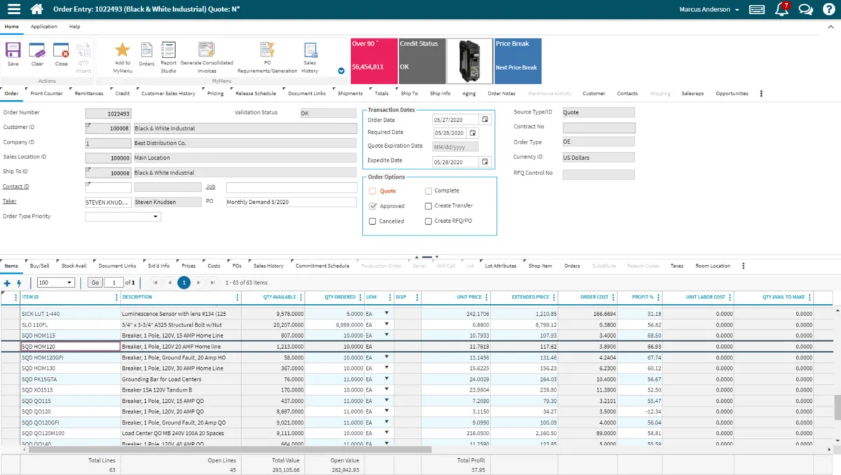 Interface Epicor for Distribution: fonctionnalités, prix, alternatives
