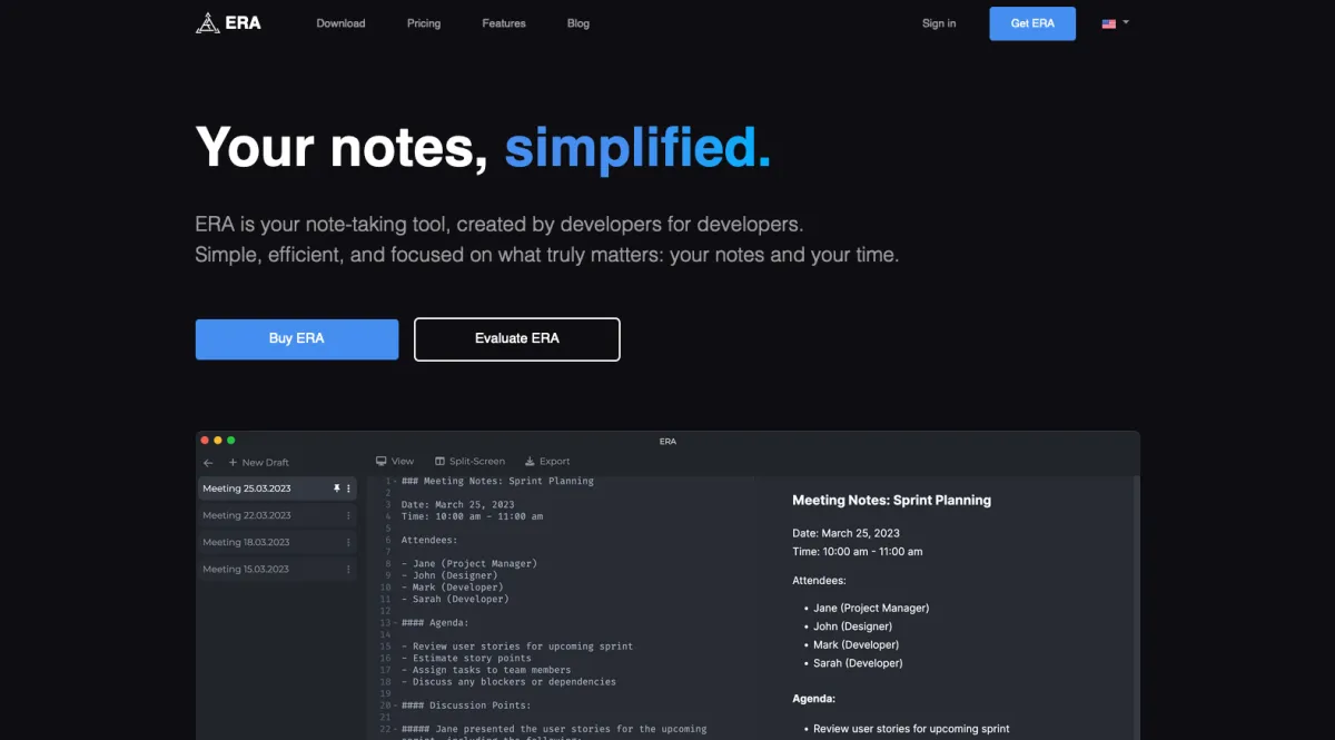 Interface Era : fonctionnalités, prix, alternatives