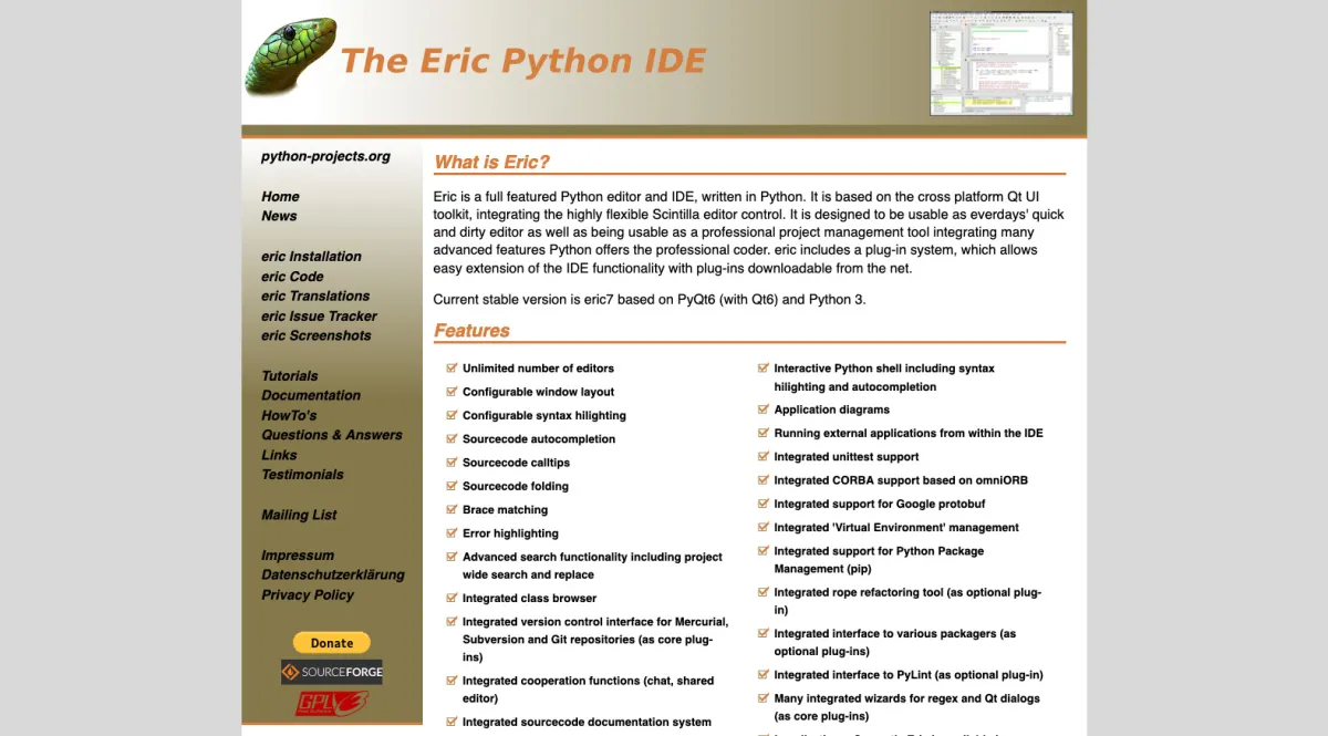 Interface Eric : image, ergonomie, alternatives