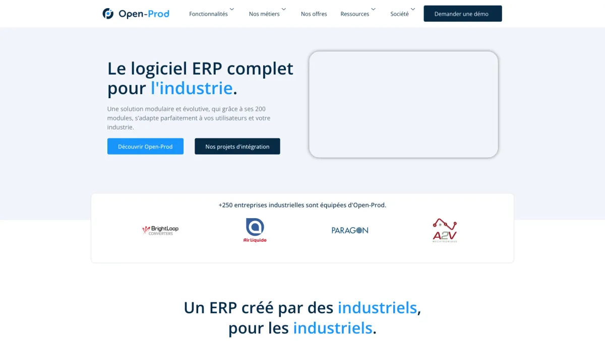 Interface ERP Open-Prod : image, ergonomie, alternatives