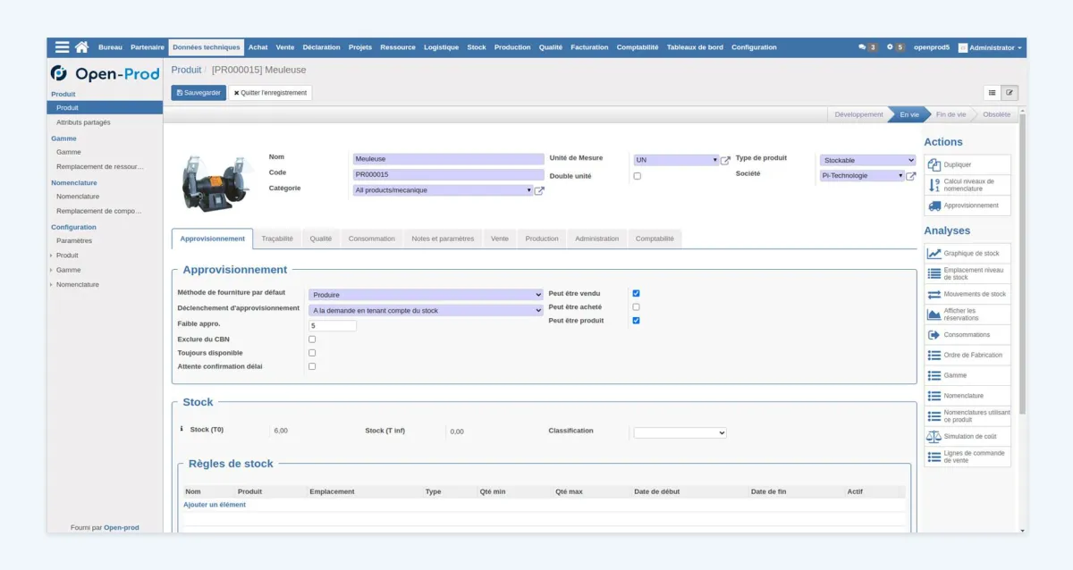 ERP Open-Prod: avis sur le logiciel ERP: fonctionnalités, avantages, inconvénients et tarifs