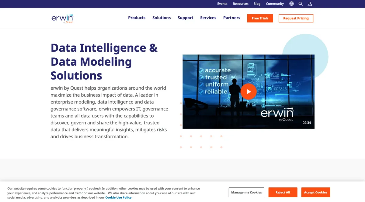 Erwin: avis sur le logiciel BPM (business process management): fonctionnalités, avantages, inconvénients et tarifs