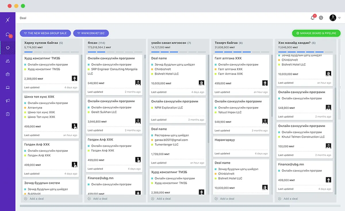 Interface Erxes: fonctionnalités, prix, alternatives