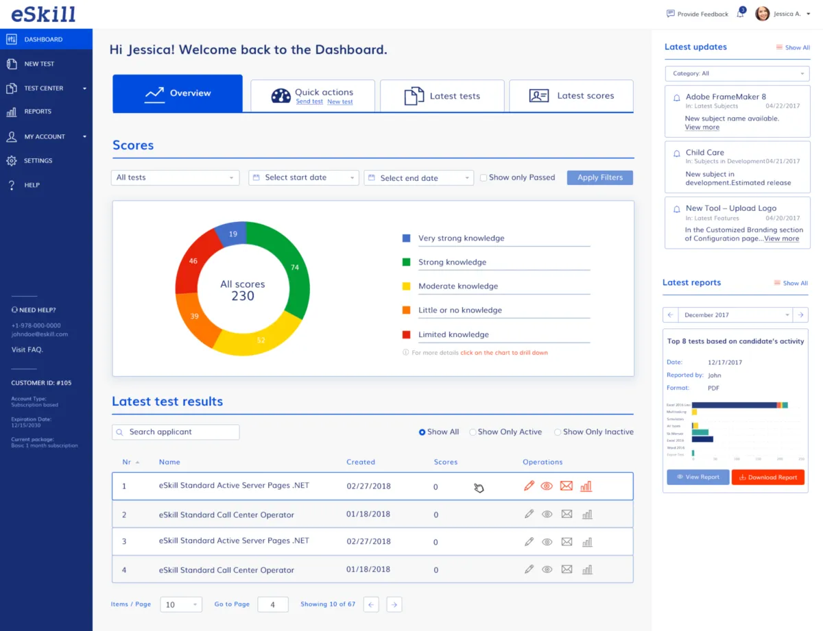 Interface eSkill: fonctionnalités, prix, alternatives