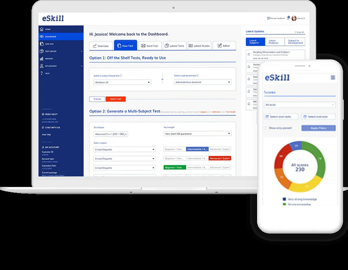Notre avis sur eSkill : un logiciel de travail à distance (télétravail / remote work) à découvrir