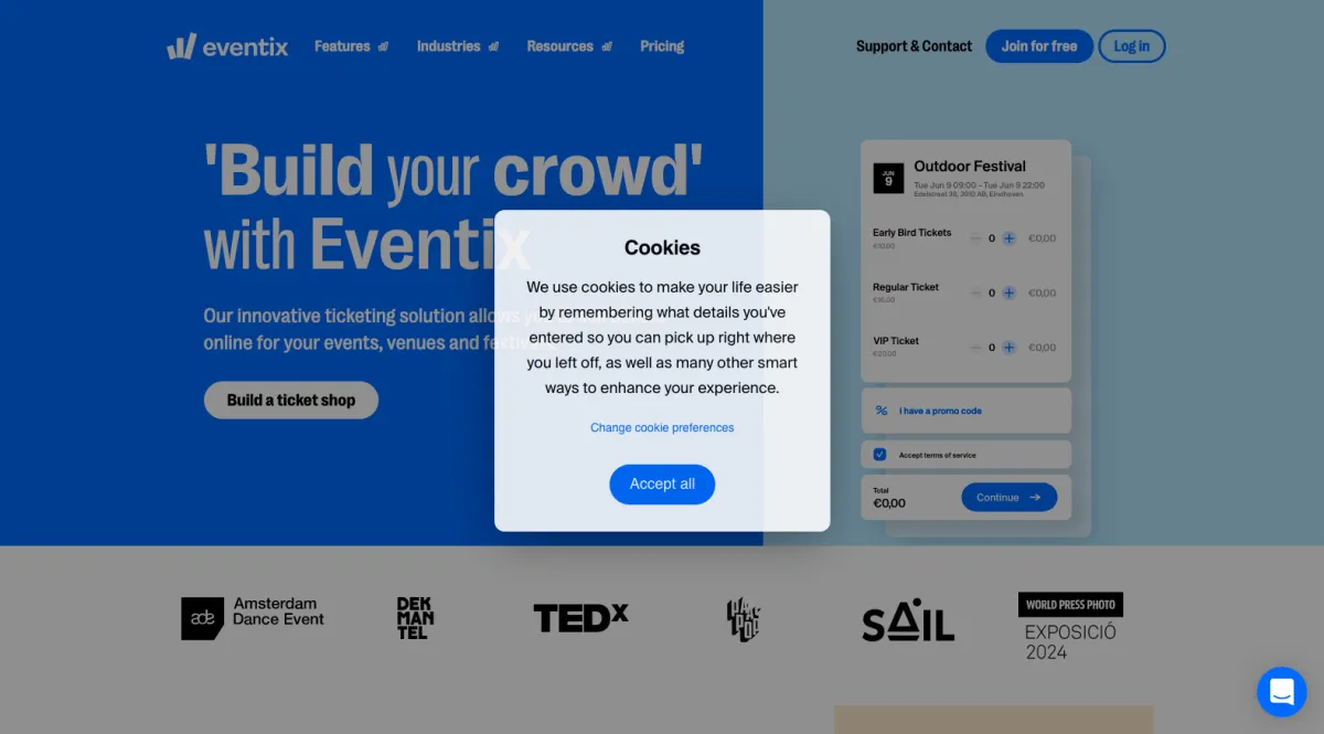 Interface Eventix : image, ergonomie, alternatives