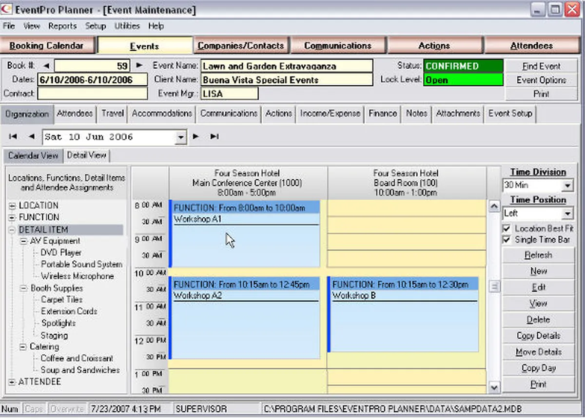 EventPro est un logiciel de gestion des locaux / bureaux / espaces de travail populaire qui existe en version gratuite ou payante (à partir de 0 €) 