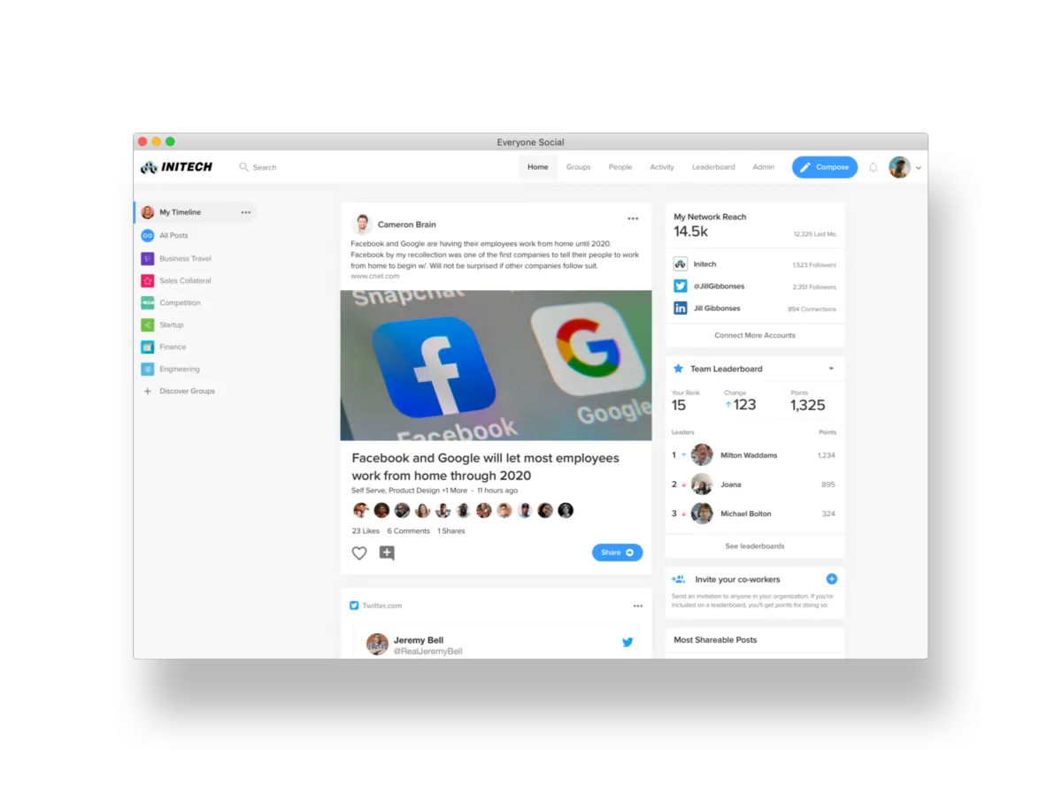 Notre avis sur EveryoneSocial : un logiciel d'engagement collaborateur (employee engagement) à découvrir