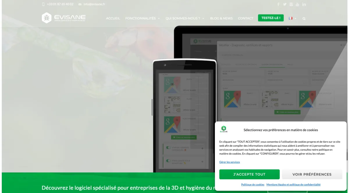 Interface EviSane : fonctionnalités, prix, alternatives