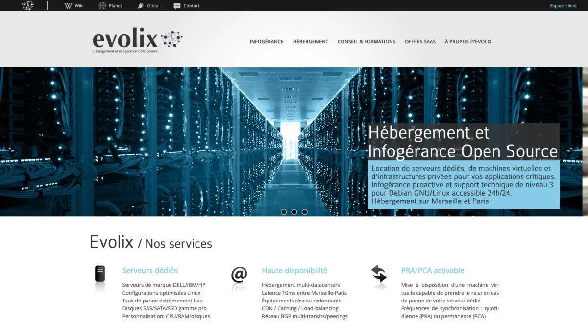 Notre avis sur Evolix : un hébergeur web et gestionnaire de domaines à découvrir