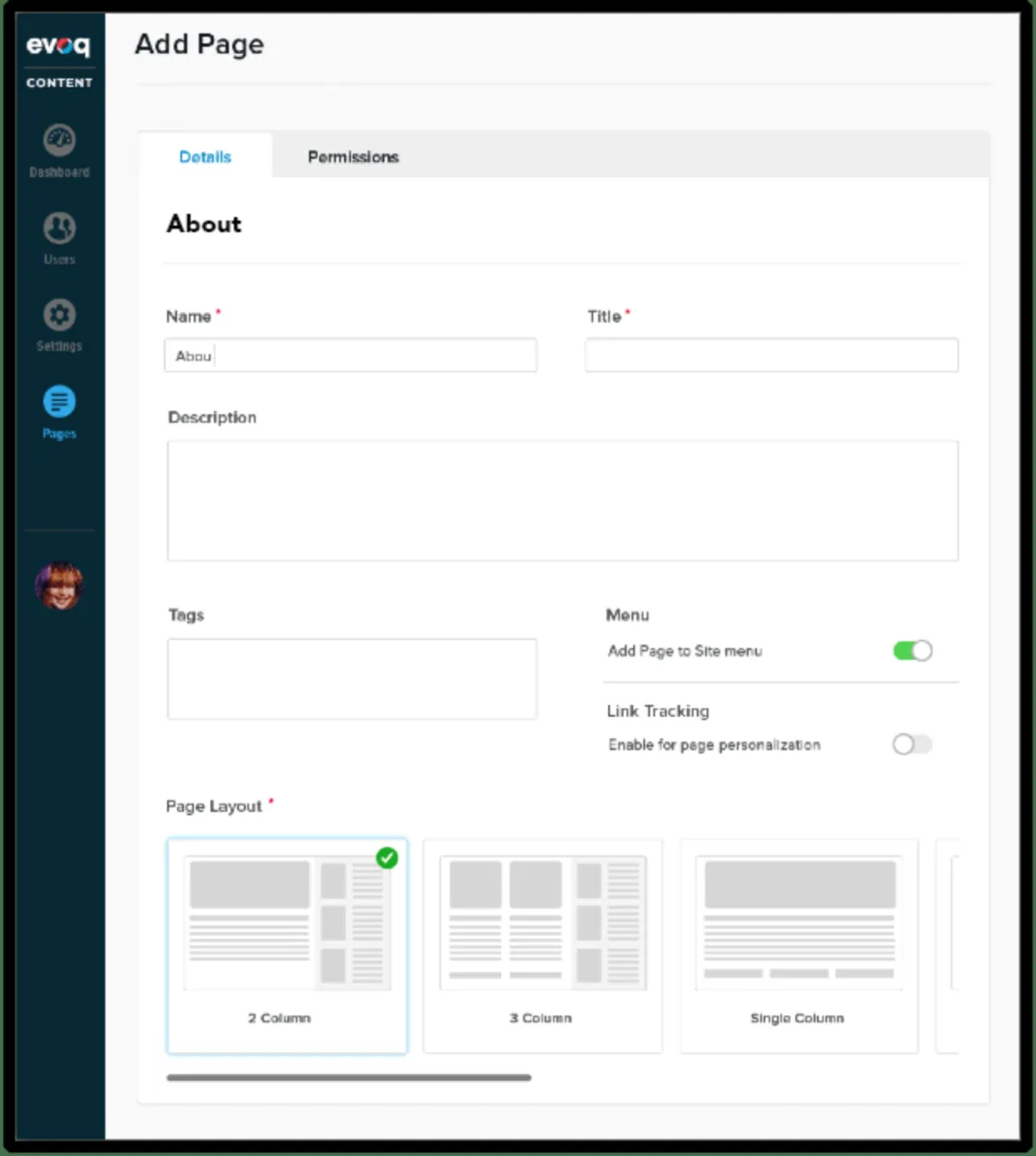 Interface Evoq Content: fonctionnalités, prix, alternatives