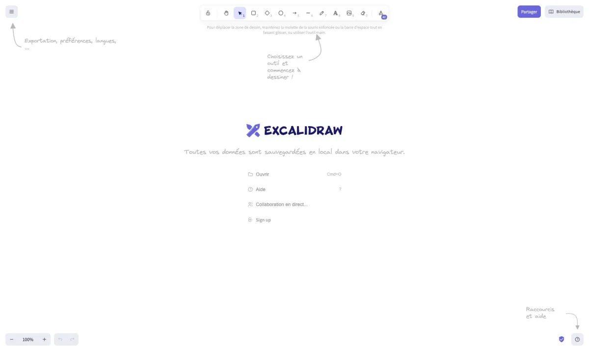 Excalidraw: avis sur le logiciel de tableau blanc virtuels (whiteboard): fonctionnalités, avantages, inconvénients et tarifs