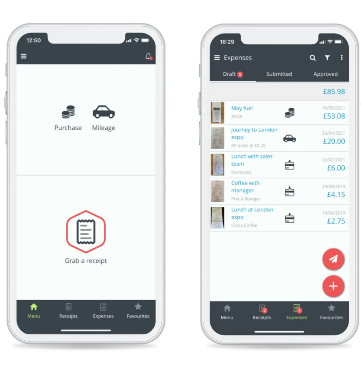 Interface ExpenseIn: image, ergonomie, alternatives